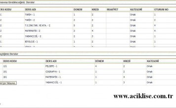 Açık Lise Neden Ders Seçemiyorum?