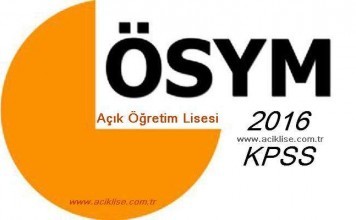 2016 KPSS Başvuruları 9 – 24 Ağustos Arası Yapılacaktır.