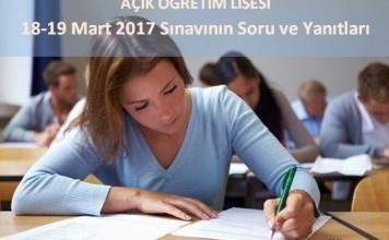 Açık Lise 2. Dönem Soru Ve Yanıtları