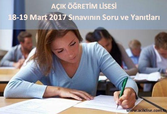 Açık Lise 2. Dönem Soru Ve Yanıtları