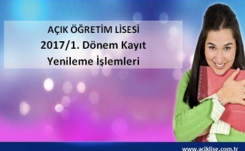 Açık Lise Kayıt Yenileme Tarihi ve AÖL Kayıt Yenileme Ücreti aöl kayıt yenileme açık lise kayıt yenileme