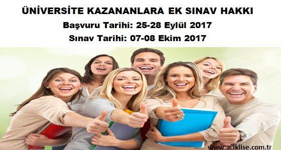 aöl ek sınav açık lise ek sınav