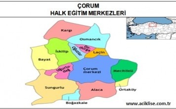 Çorum İlinde Bulunan Halk Eğitim Merkezleri (İrtibat Büroları) çorum hem çorum halk eğitim merkezi