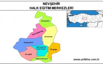 Nevşehir İlinde Bulunan Halk Eğitim Merkezleri (İrtibat Büroları) nevşehir hem nevşehir halk eğitim merkezi
