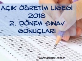 açık lise 2. dönem sınav sonucu