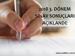 aöl 3. dönem sınav sonuçları açıklanmıştır