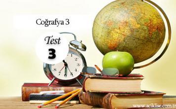 Coğrafya 3 – Test 3