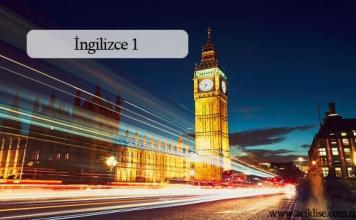 İngilizce 1