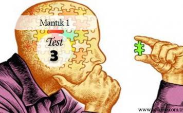 Seçmeli Mantık 1 Test 3