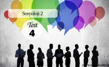 Seçmeli Sosyoloji 2 Test 4